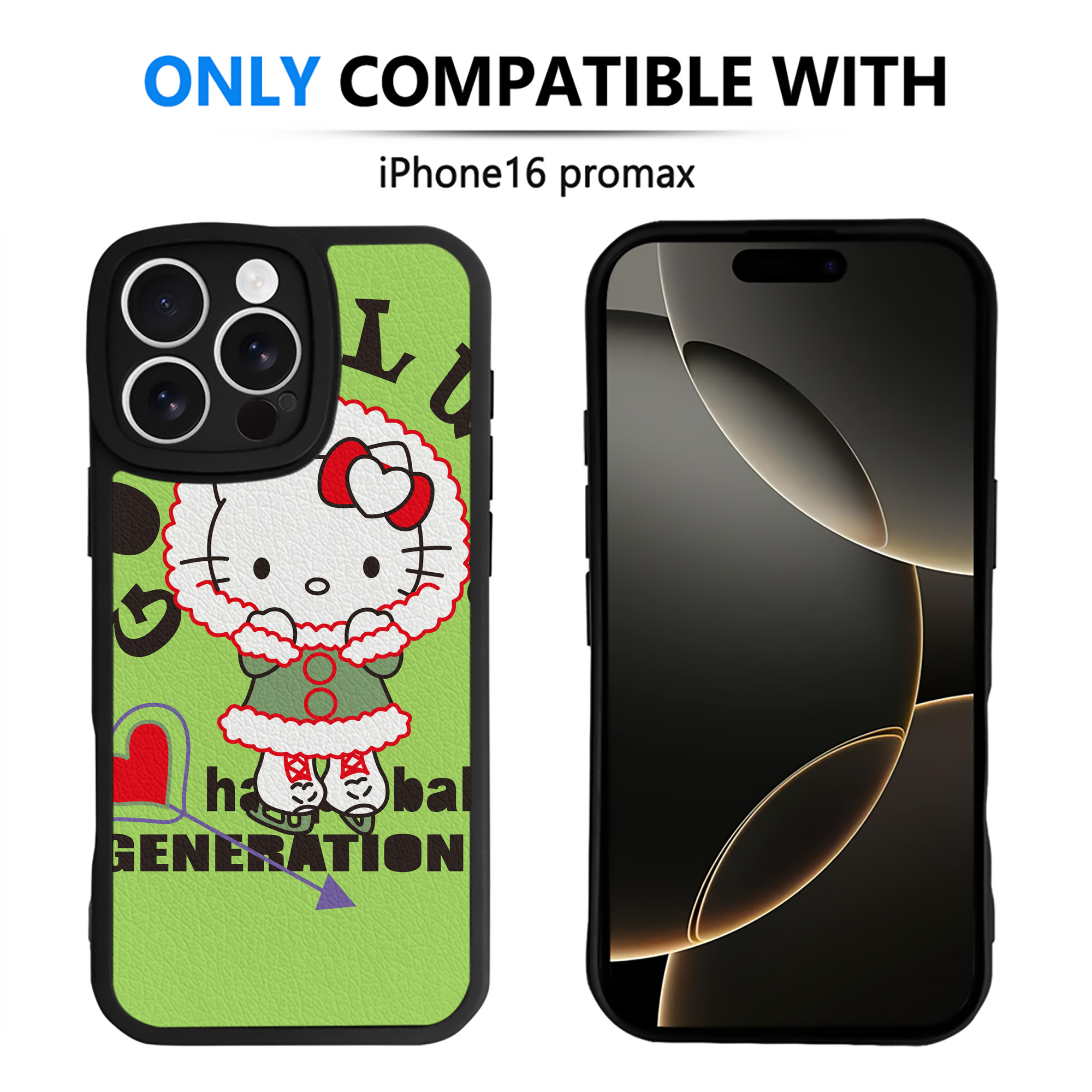 （画像用） Hello Kitty ハローキティ 【iPhone 16シリーズ対応】シリコンスマホケース（レザー調） 材質：シリコン
